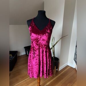 Velvet Pink Party Dress